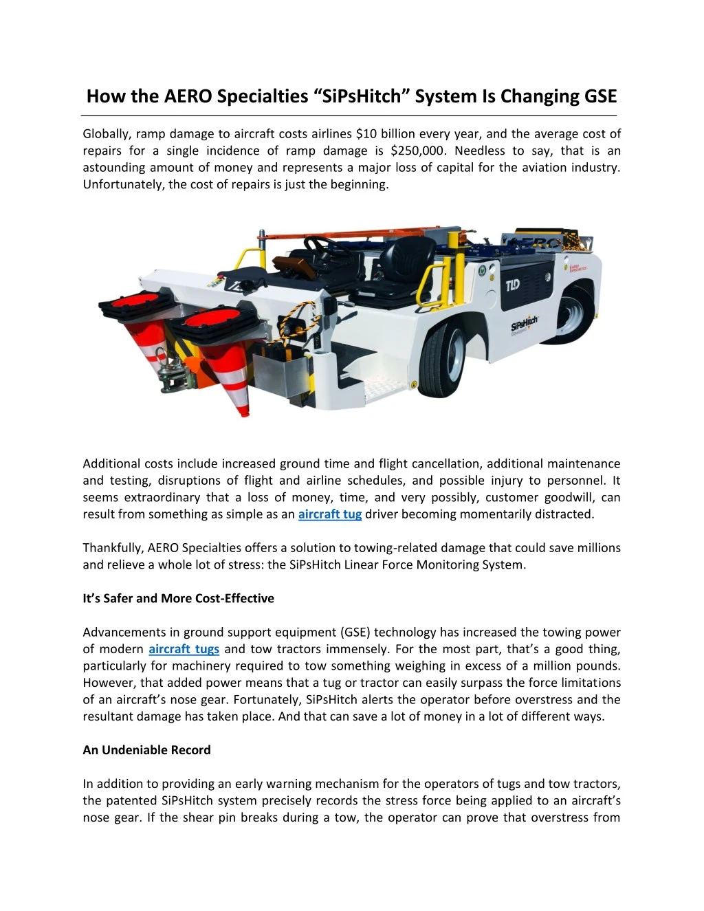 how the aero specialties sipshitch system