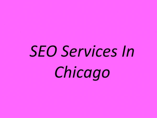 SEO Services In Chicago