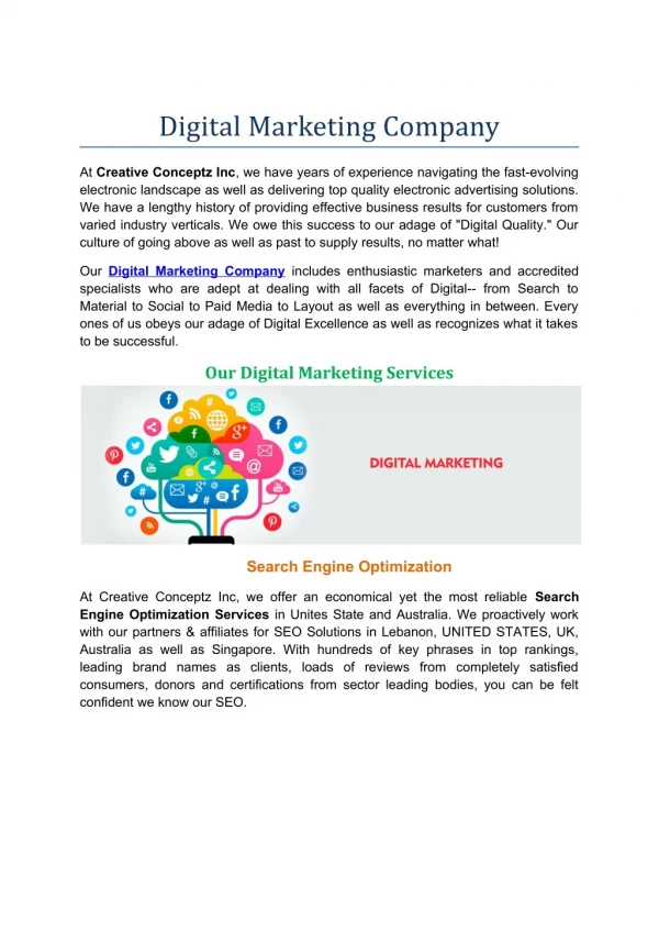 Digital Marketing Company in USA