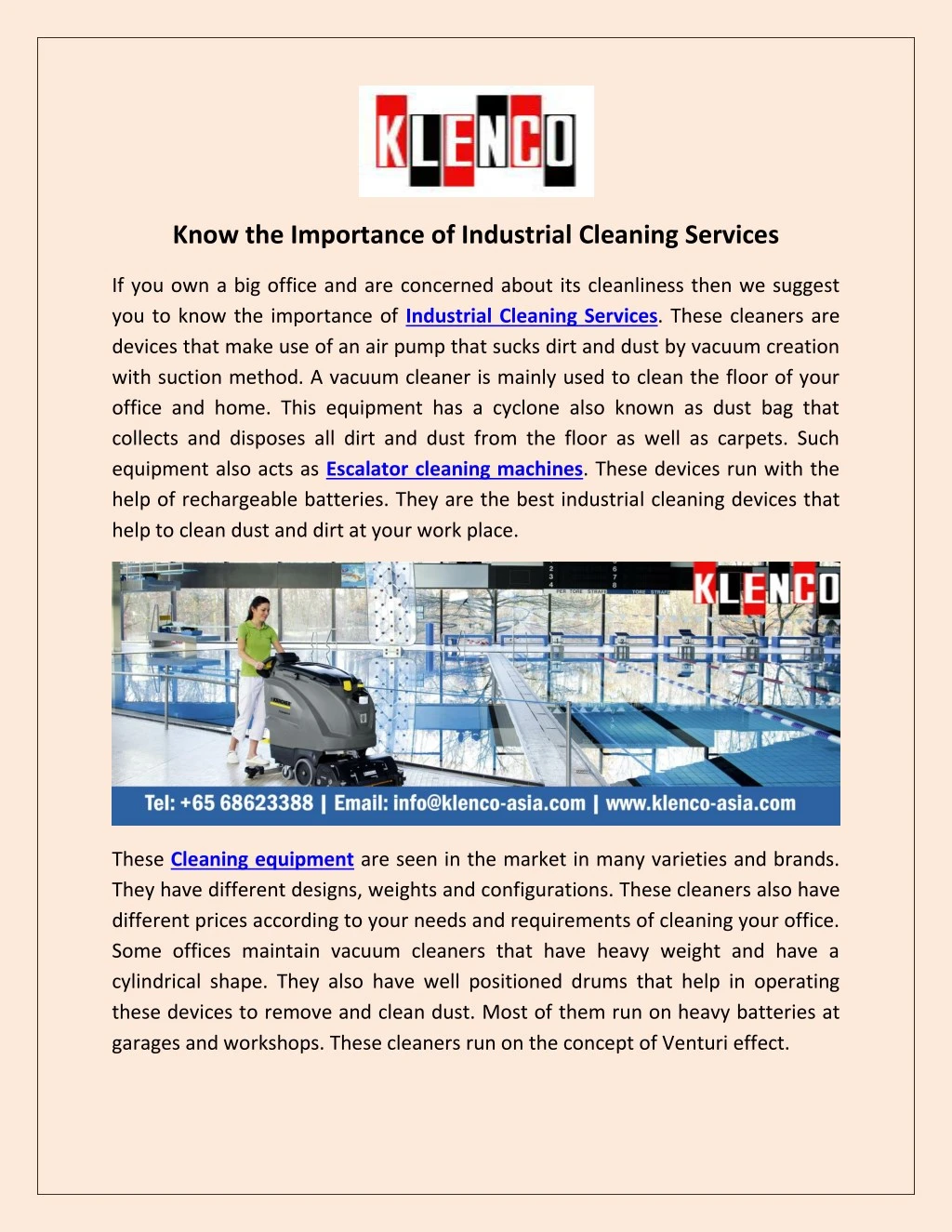 know the importance of industrial cleaning