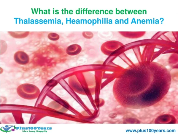what is the difference between thalassemia, heamophilia and anemia?