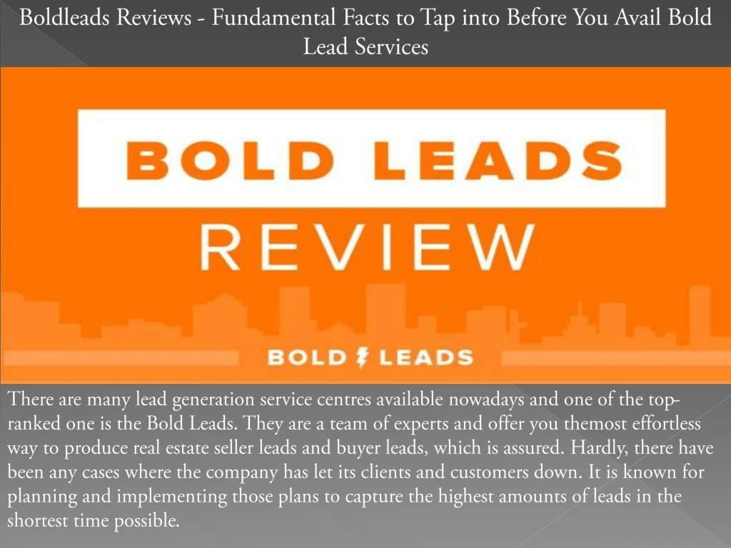 boldleads reviews fundamental facts to tap into