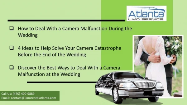 How to Deal With a Camera Malfunction During the Wedding Tips By Limo Rental Atlanta