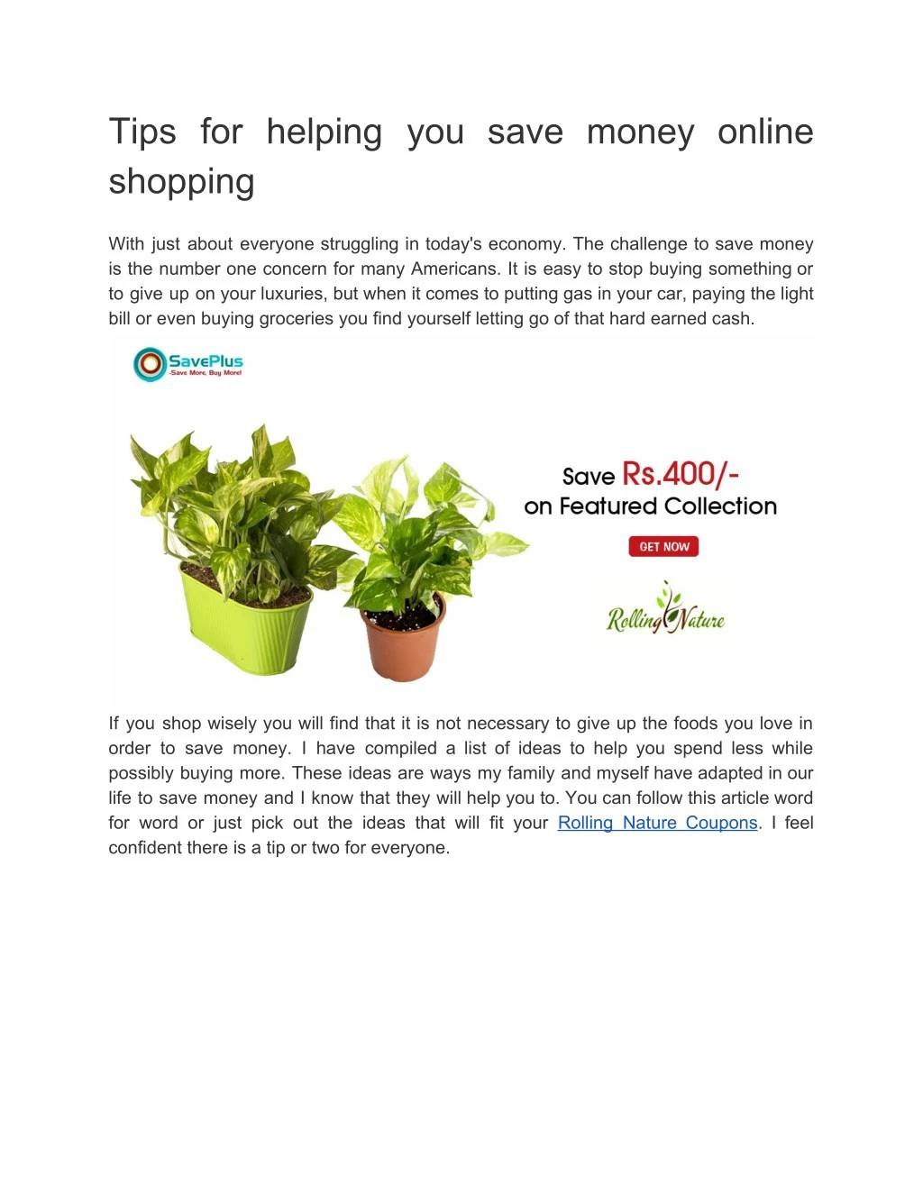 tips for helping you save money online shopping