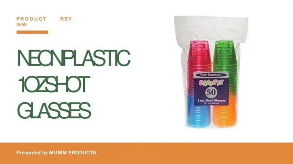Neon Plastic 1oz Shot Glasses - Mumm Products