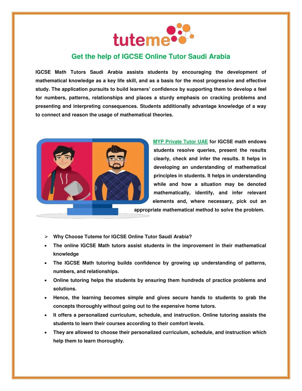 get the help of igcse online tutor saudi arabia