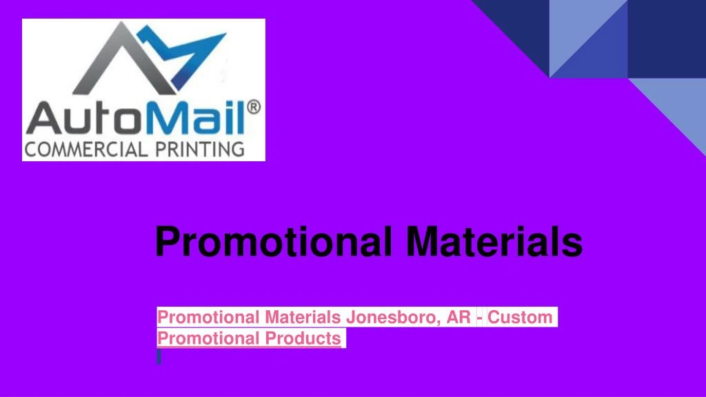 promotional materials