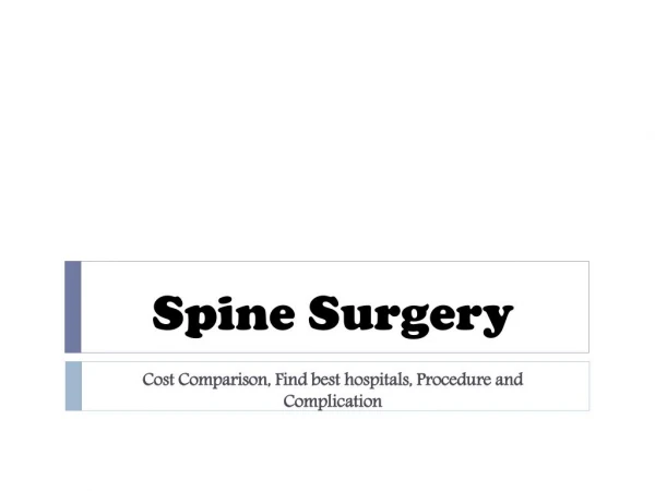 Cost of spine surgery in delhi