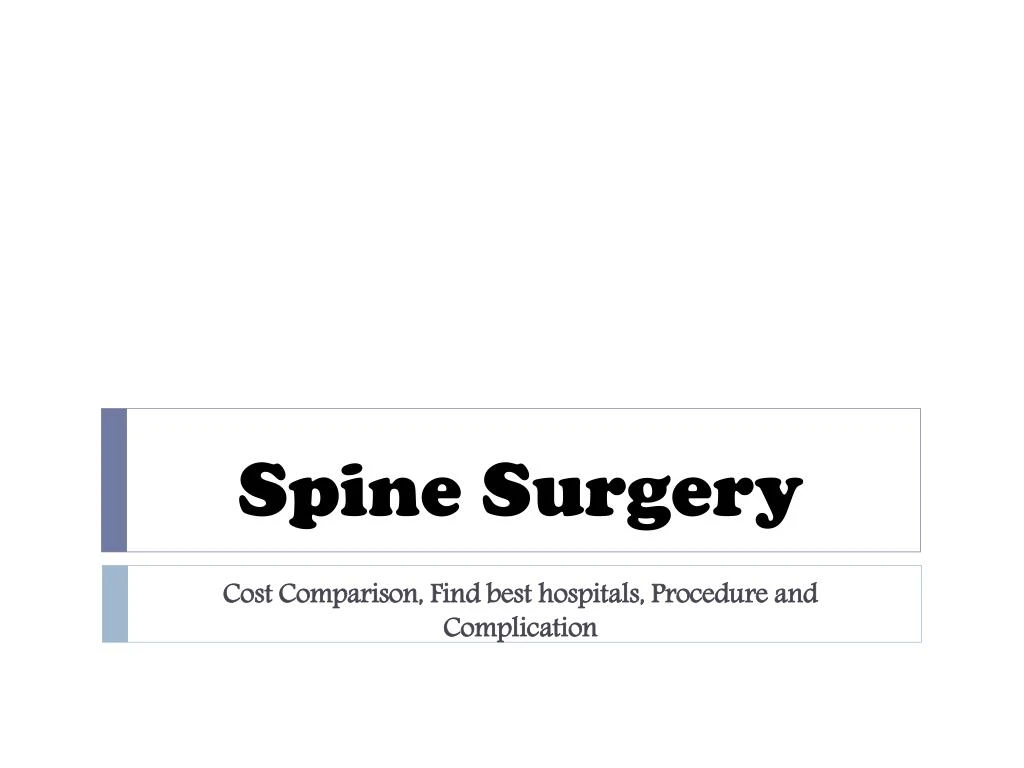 spine surgery