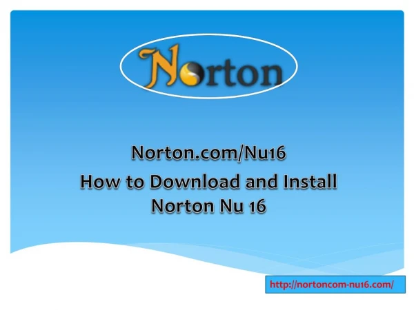 Norton.com/nu16, Norton setup, Norton.com/setup