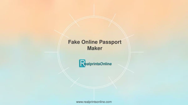 Fake Online Passport Maker