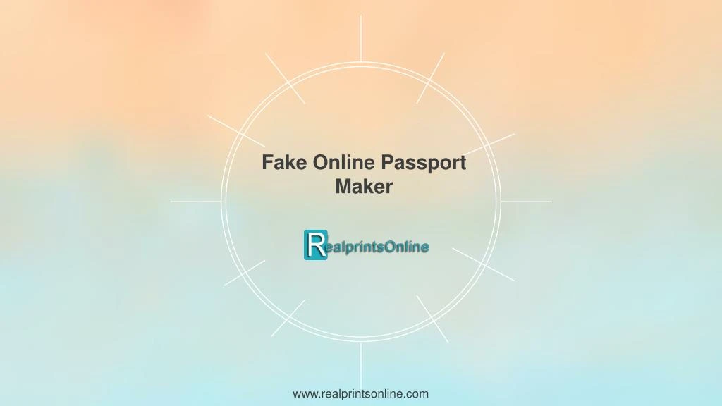 fake online passport maker