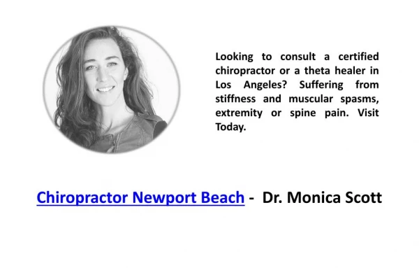 Chiropractor Newport Beach - Dr. Monica Scott