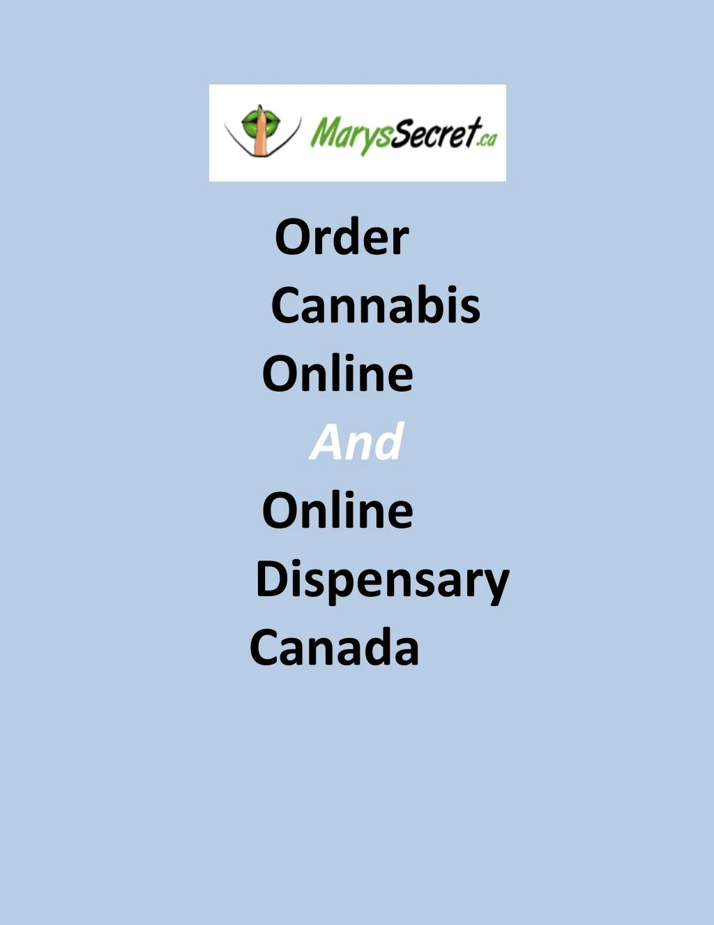 order cannabis online