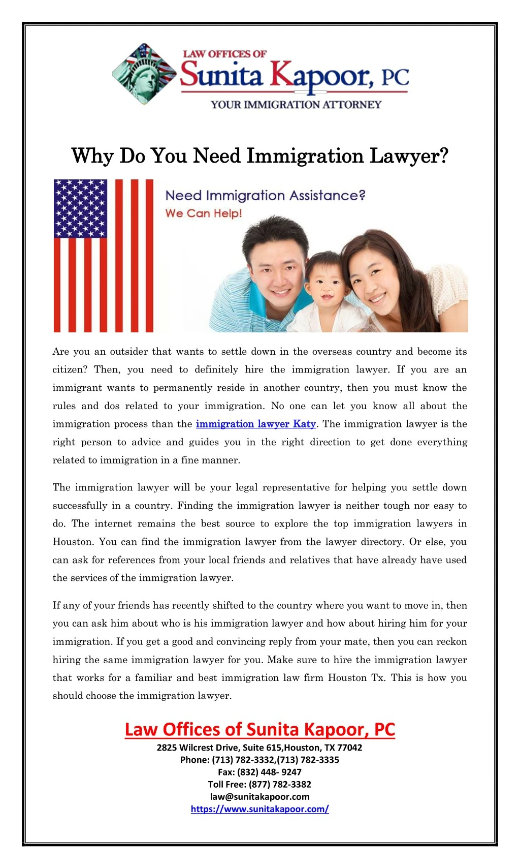 why do you need immigration lawyer