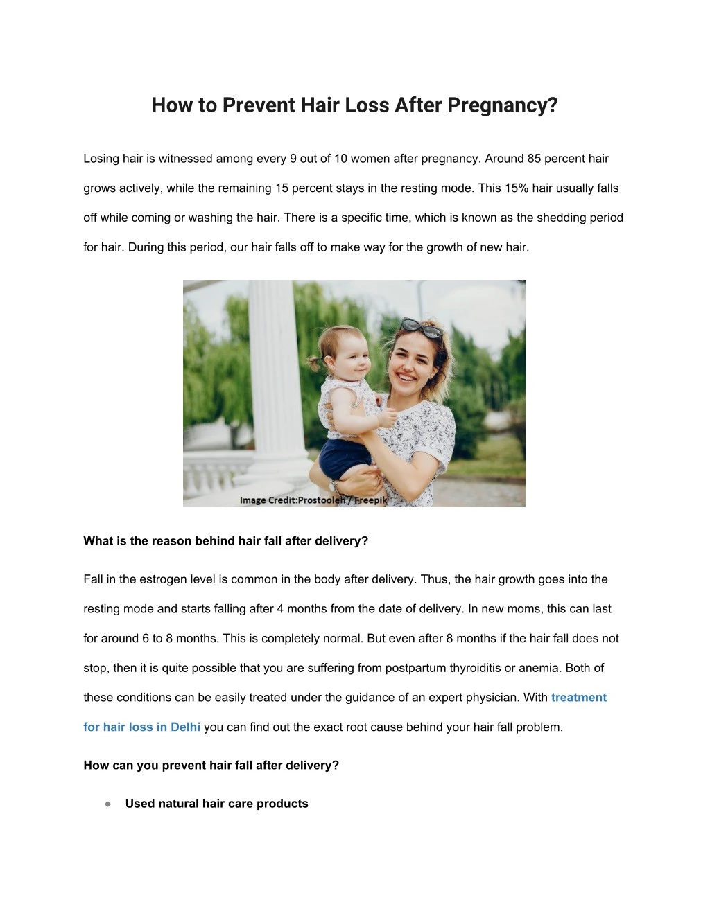 PPT How To Prevent Hair Loss After Pregnancy PowerPoint Presentation 