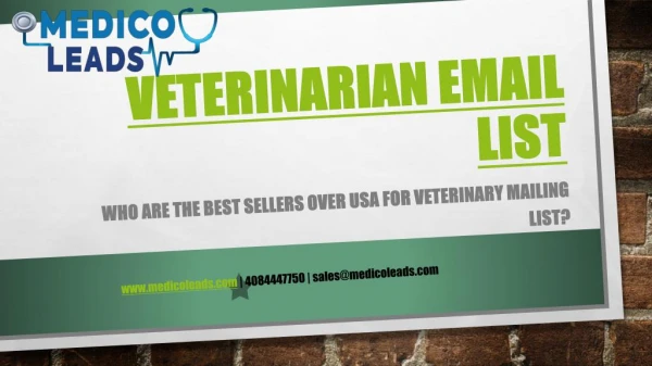 veterinary Mailing List PPT