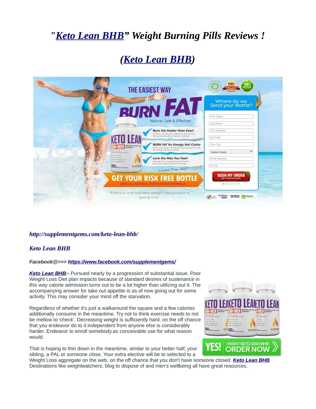 keto lean bhb weight burning pills reviews