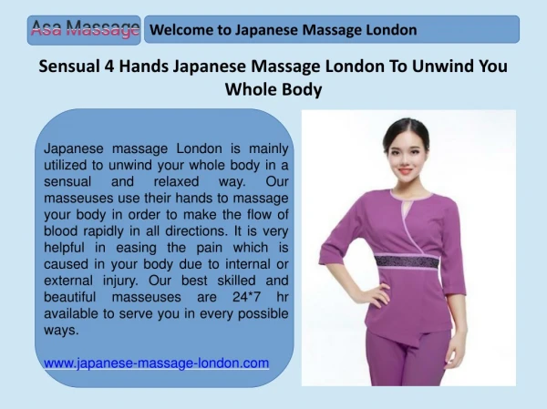 Four Hands Massage Service|Japanese Massage London