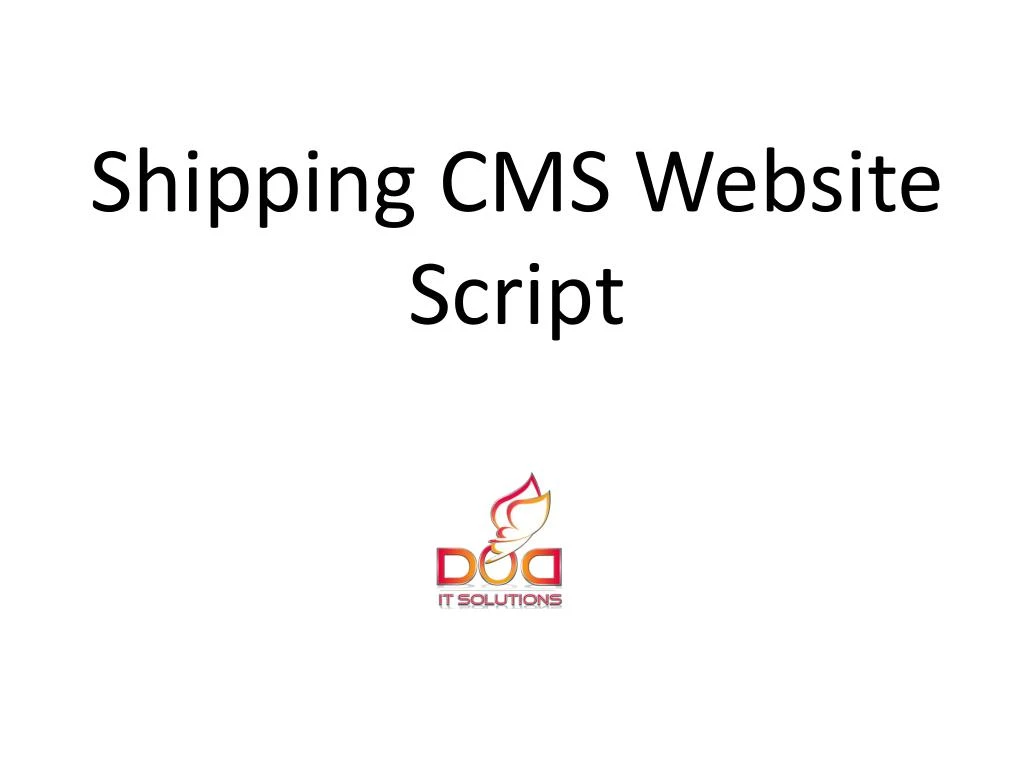 shipping cms website script