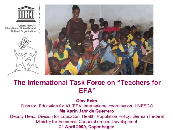 The International Task Force on Teachers for EFA