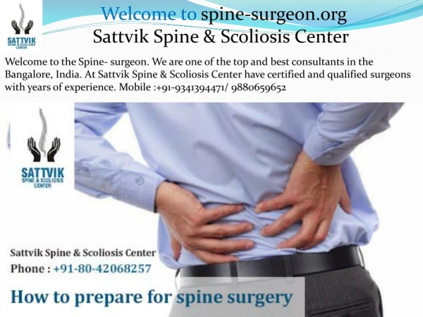 Best Spine Surgery in Bangalore