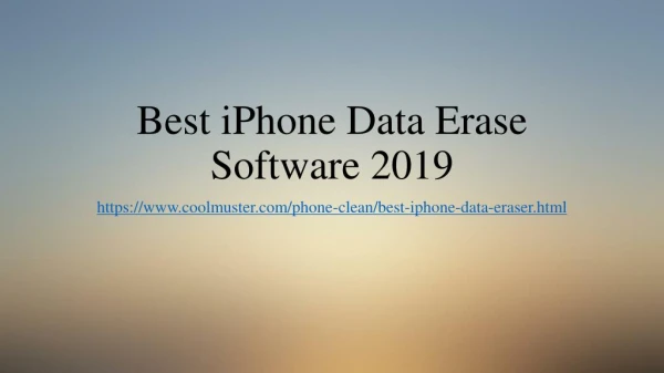 Best iPhone Data Erase Software 2019 You Can't Miss