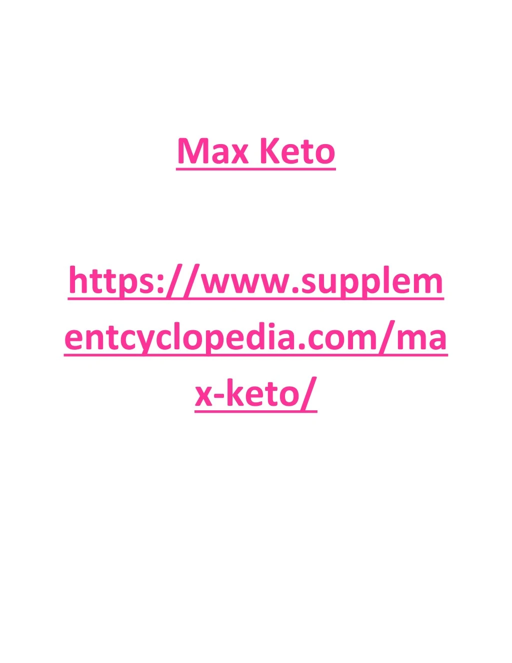 max keto