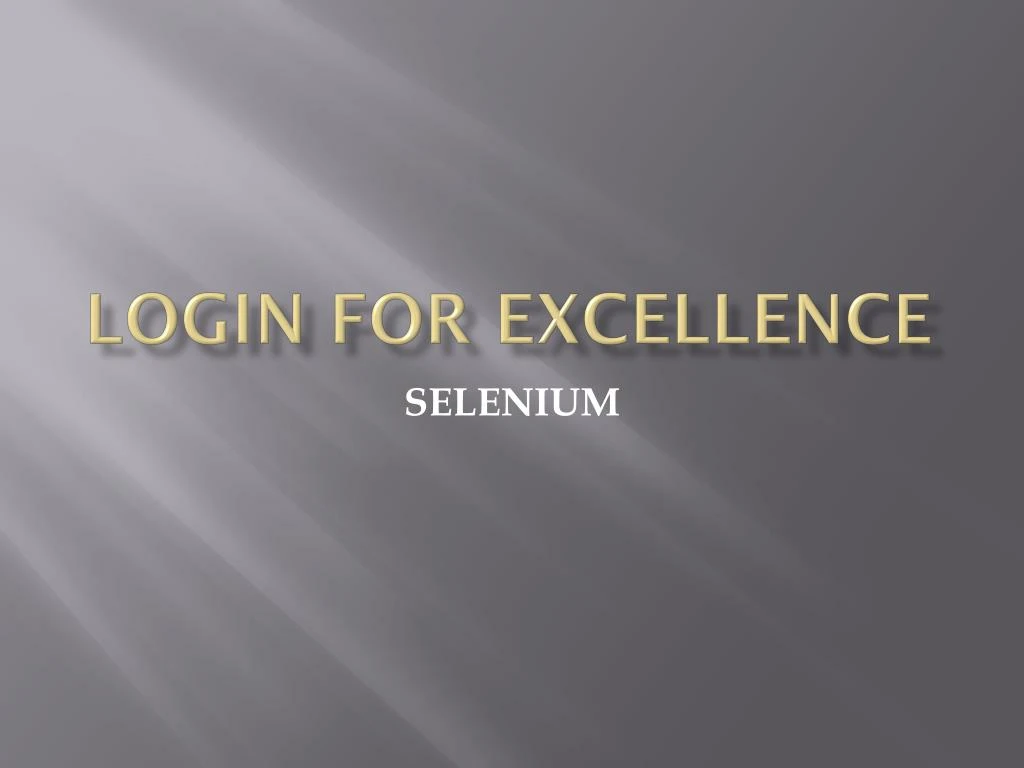 login for excellence