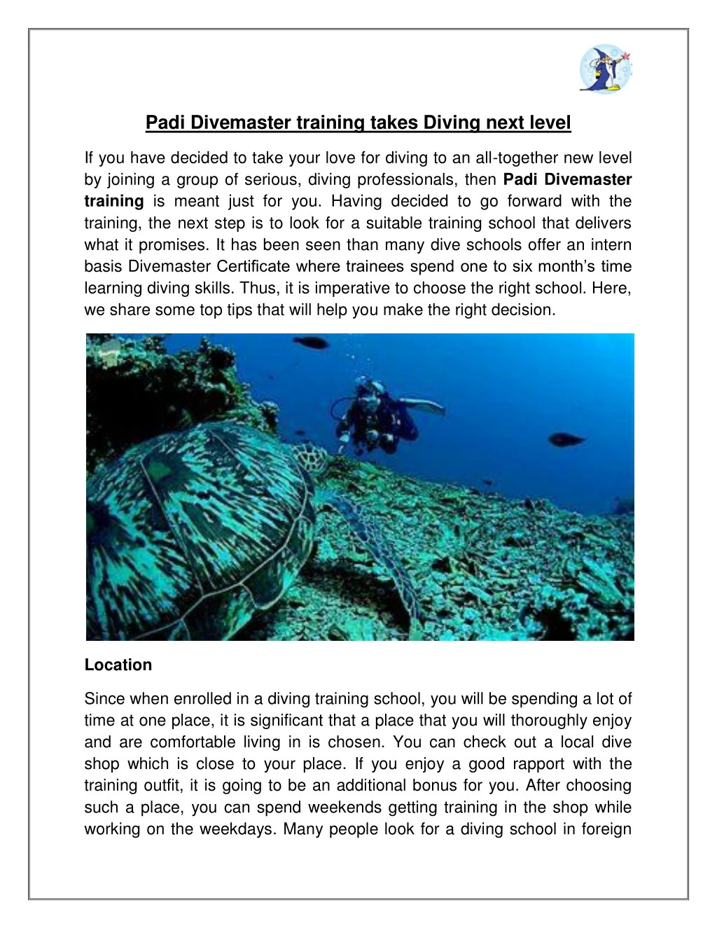 padi divemaster training takes diving next level