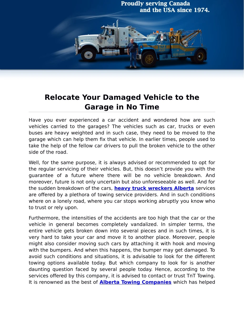relocate your damaged vehicle to the garage