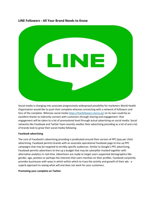 LINE Followers - All Your Brand Needs To Know.docx