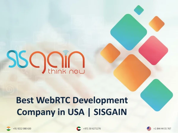 Looking for Best WebRTC development company in USA | SISGAIN