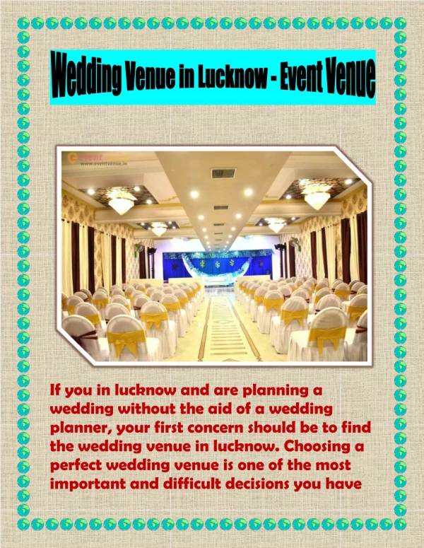Wedding Venue in Lucknow - Event Venue