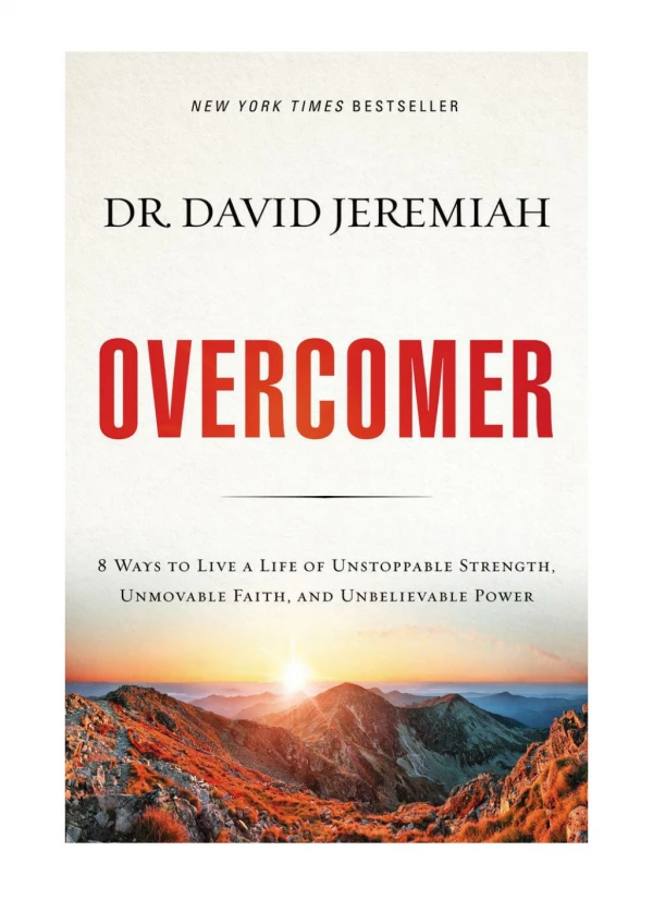 [PDF] Overcomer by Dr. David Jeremiah