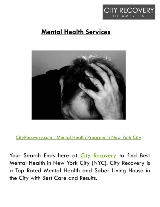 Mental Health Services NYC - slide 1