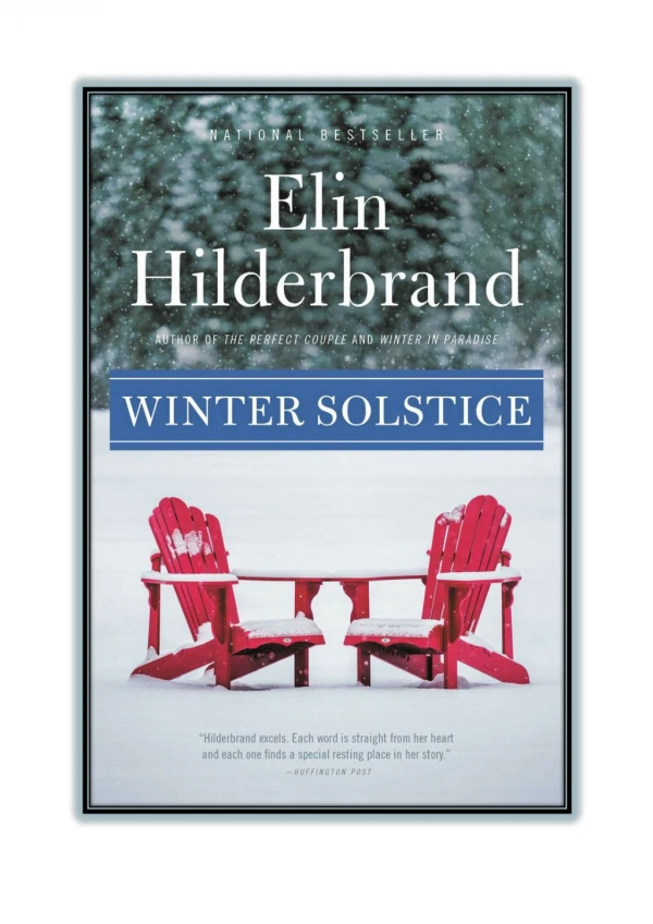 Read Online [PDF] and Download Winter Solstice By Elin Hilderbrand