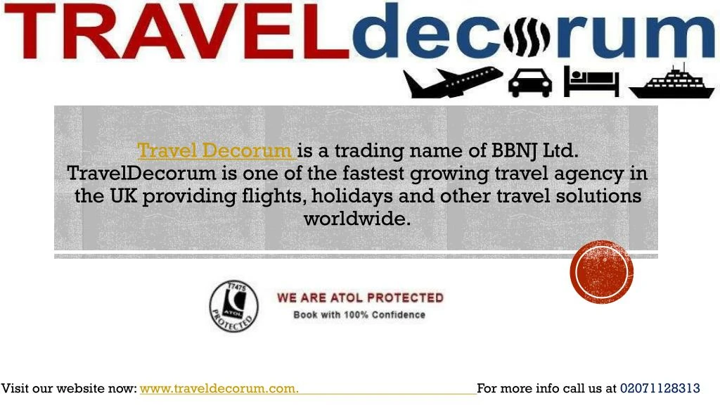 travel decorum is a trading name of bbnj