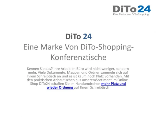 DiTo 24 Eine Marke Von DiTo-Shopping- Konferenztische