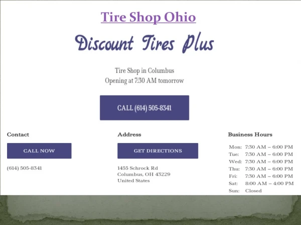tire repair Ohio