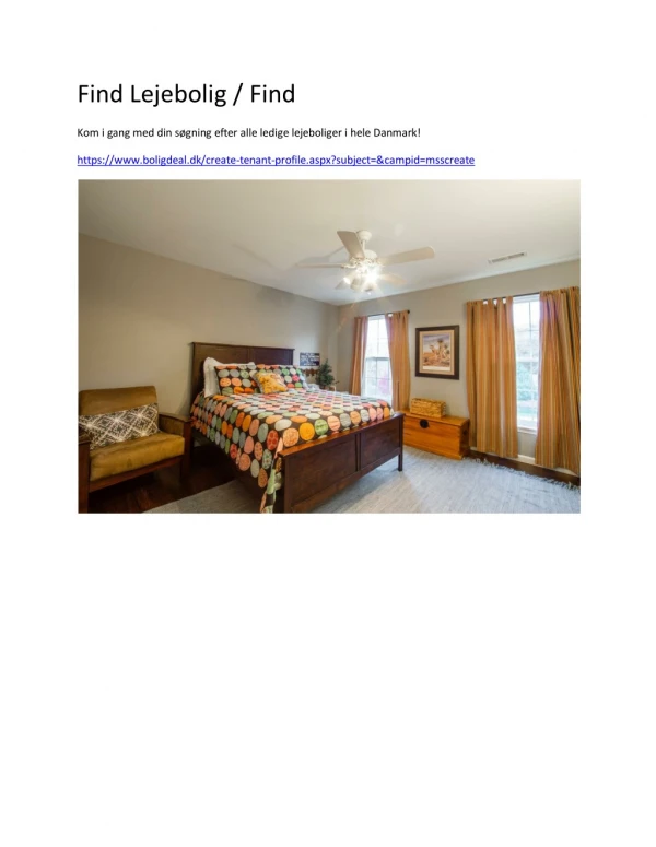 find lejebolig find