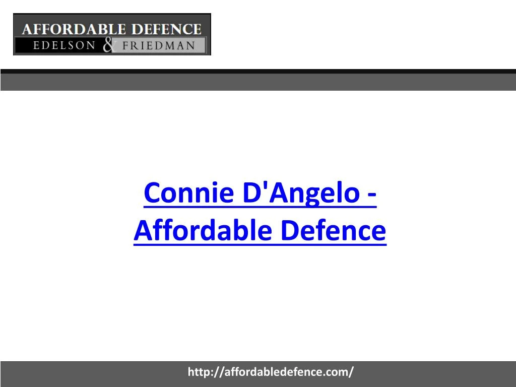 connie d angelo affordable defence