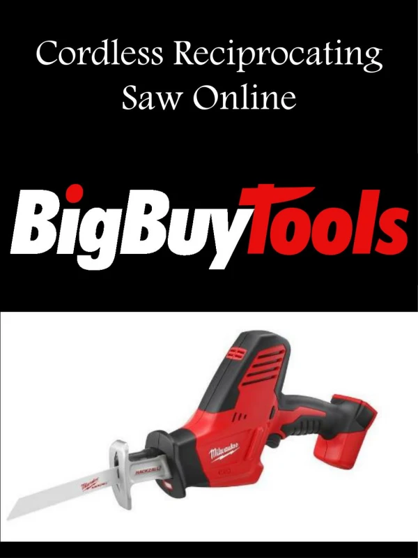 Cordless Reciprocating Saw Online