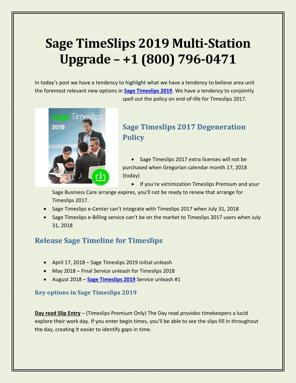 sage timeslips 2019 multi station upgrade