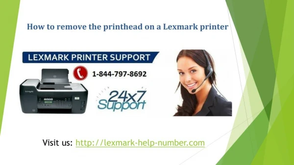 How to remove the printhead on a Lexmark printer