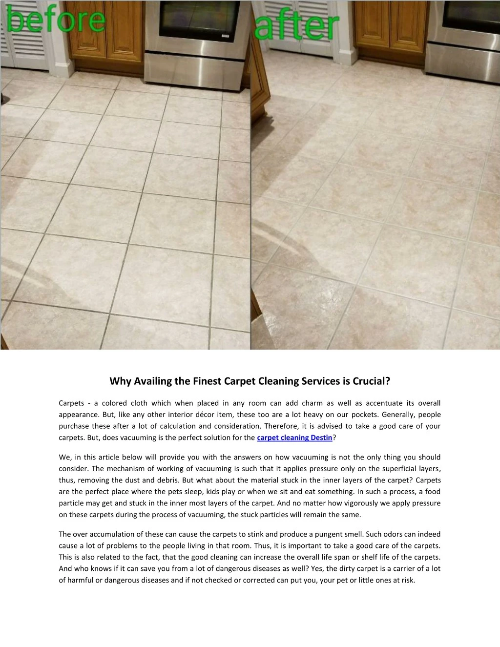 why availing the finest carpet cleaning services