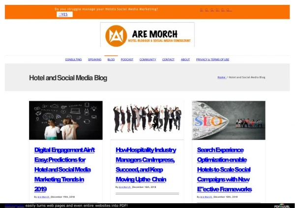 Best Blogging Service for Resorts USA | AreMorch