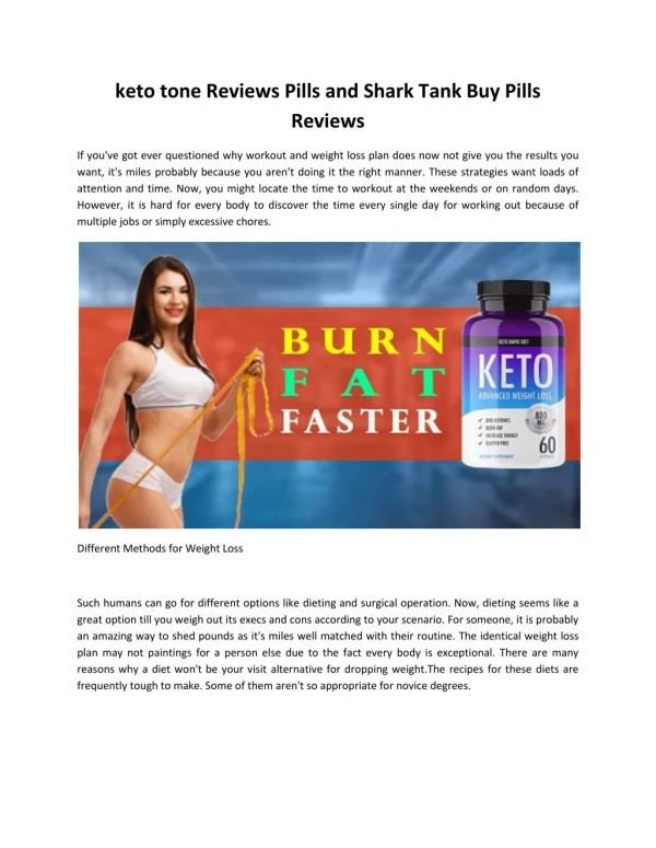 keto tone Reviews Pills and Shark Tank Buy Pills Reviews