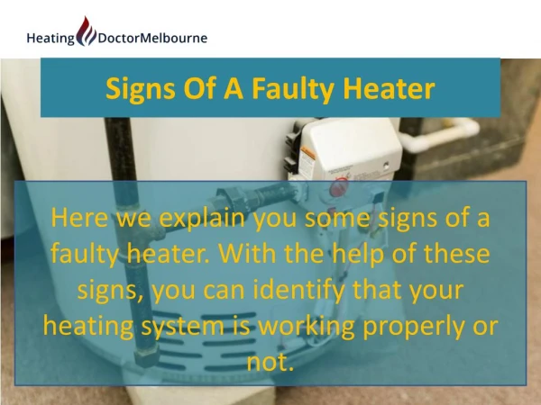 Signs Of A Faulty Heater