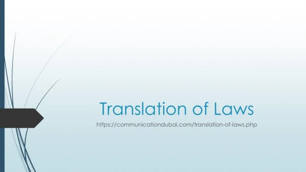 Translation of GCC Laws in English